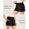 GYS Bamboo Viscose Micro Shorts for Women, Soft Lightweight Pajama Shorts, Smocked High Waist Mini Lounge Pants(Black)