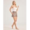 GYS Bamboo Viscose Micro Shorts for Women, Soft Lightweight Pajama Shorts, Smocked High Waist Mini Lounge Pants(Camel)