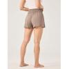 GYS Bamboo Viscose Micro Shorts for Women, Soft Lightweight Pajama Shorts, Smocked High Waist Mini Lounge Pants(Camel)
