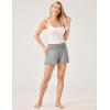 GYS Bamboo Viscose Micro Shorts for Women, Soft Lightweight Pajama Shorts, Smocked High Waist Mini Lounge Pants(Heather Grey)