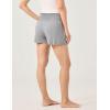 GYS Bamboo Viscose Micro Shorts for Women, Soft Lightweight Pajama Shorts, Smocked High Waist Mini Lounge Pants(Heather Grey)