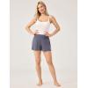 GYS Bamboo Viscose Micro Shorts for Women, Soft Lightweight Pajama Shorts, Smocked High Waist Mini Lounge Pants(Reddish Grey)