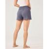 GYS Bamboo Viscose Micro Shorts for Women, Soft Lightweight Pajama Shorts, Smocked High Waist Mini Lounge Pants(Reddish Grey)