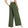 GYS Bamboo Viscose Pajama Pants for Women, Soft Wide Leg Flowy Palazzo Lounge Pants Comfy Pajama Bottoms with Pockets(Army Green)