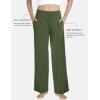 GYS Bamboo Viscose Pajama Pants for Women, Soft Wide Leg Flowy Palazzo Lounge Pants Comfy Pajama Bottoms with Pockets(Army Green)