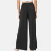 GYS Bamboo Viscose Pajama Pants for Women, Soft Wide Leg Flowy Palazzo Lounge Pants Comfy Pajama Bottoms with Pockets(Black)