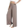 GYS Bamboo Viscose Pajama Pants for Women, Soft Wide Leg Flowy Palazzo Lounge Pants Comfy Pajama Bottoms with Pockets(Camel)