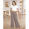 GYS Bamboo Viscose Pajama Pants for Women, Soft Wide Leg Flowy Palazzo Lounge Pants Comfy Pajama Bottoms with Pockets(Camel)