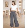 GYS Bamboo Viscose Pajama Pants for Women, Soft Wide Leg Flowy Palazzo Lounge Pants Comfy Pajama Bottoms with Pockets(Dark Heather Grey)