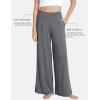 GYS Bamboo Viscose Pajama Pants for Women, Soft Wide Leg Flowy Palazzo Lounge Pants Comfy Pajama Bottoms with Pockets(Dark Heather Grey)