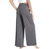 GYS Bamboo Viscose Pajama Pants for Women, Soft Wide Leg Flowy Palazzo Lounge Pants Comfy Pajama Bottoms with Pockets(Dark Heather Grey)