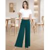 GYS Bamboo Viscose Pajama Pants for Women, Soft Wide Leg Flowy Palazzo Lounge Pants Comfy Pajama Bottoms with Pockets(Green)