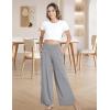 GYS Bamboo Viscose Pajama Pants for Women, Soft Wide Leg Flowy Palazzo Lounge Pants Comfy Pajama Bottoms with Pockets(Heather Grey)