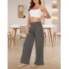 GYS Bamboo Viscose Pajama Pants for Women, Soft Wide Leg Flowy Palazzo Lounge Pants Comfy Pajama Bottoms with Pockets(Iron Grey)