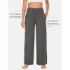 GYS Bamboo Viscose Pajama Pants for Women, Soft Wide Leg Flowy Palazzo Lounge Pants Comfy Pajama Bottoms with Pockets(Iron Grey)