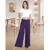 GYS Bamboo Viscose Pajama Pants for Women, Soft Wide Leg Flowy Palazzo Lounge Pants Comfy Pajama Bottoms with Pockets(Purple)