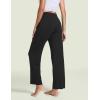 GYS Bamboo Viscose Pajama Pants for Women, Soft Wide Leg Pants with Pockets, Comfy Lounge Bottoms Loose Yoga Sweatpants S-XXL(Black)