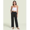 GYS Bamboo Viscose Pajama Pants for Women, Soft Wide Leg Pants with Pockets, Comfy Lounge Bottoms Loose Yoga Sweatpants S-XXL(Black)