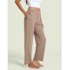 GYS Bamboo Viscose Pajama Pants for Women, Soft Wide Leg Pants with Pockets, Comfy Lounge Bottoms Loose Yoga Sweatpants S-XXL(Camel)