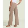 GYS Bamboo Viscose Pajama Pants for Women, Soft Wide Leg Pants with Pockets, Comfy Lounge Bottoms Loose Yoga Sweatpants S-XXL(Camel)