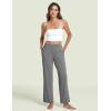 GYS Bamboo Viscose Pajama Pants for Women, Soft Wide Leg Pants with Pockets, Comfy Lounge Bottoms Loose Yoga Sweatpants S-XXL(Dark Heather Grey)