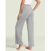 GYS Bamboo Viscose Pajama Pants for Women, Soft Wide Leg Pants with Pockets, Comfy Lounge Bottoms Loose Yoga Sweatpants S-XXL(Heather Grey)