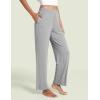 GYS Bamboo Viscose Pajama Pants for Women, Soft Wide Leg Pants with Pockets, Comfy Lounge Bottoms Loose Yoga Sweatpants S-XXL(Heather Grey)