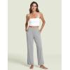 GYS Bamboo Viscose Pajama Pants for Women, Soft Wide Leg Pants with Pockets, Comfy Lounge Bottoms Loose Yoga Sweatpants S-XXL(Heather Grey)