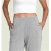 GYS Bamboo Viscose Pajama Pants for Women, Soft Wide Leg Pants with Pockets, Comfy Lounge Bottoms Loose Yoga Sweatpants S-XXL(Heather Grey)
