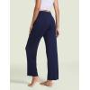GYS Bamboo Viscose Pajama Pants for Women, Soft Wide Leg Pants with Pockets, Comfy Lounge Bottoms Loose Yoga Sweatpants S-XXL(Navy)