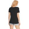 GYS Bamboo Viscose Pajamas Tops for Women, Cooling Basic T-Shirt, Soft Short Sleeve Sleep Shirts, Lightweight Pj Shirt(Black)