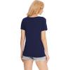 GYS Bamboo Viscose Pajamas Tops for Women, Cooling Basic T-Shirt, Soft Short Sleeve Sleep Shirts, Lightweight Pj Shirt(Navy)