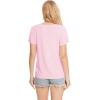 GYS Bamboo Viscose Pajamas Tops for Women, Cooling Basic T-Shirt, Soft Short Sleeve Sleep Shirts, Lightweight Pj Shirt(Pink)