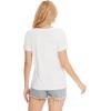 GYS Bamboo Viscose Pajamas Tops for Women, Cooling Basic T-Shirt, Soft Short Sleeve Sleep Shirts, Lightweight Pj Shirt(White)