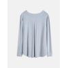 GYS Bamboo Viscose Sleep Shirt for Women, Long Sleeve Relaxed-Fit Casual Tee Shirt, Soft Cozy Pajama Tops(Heather Grey)