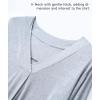 GYS Bamboo Viscose Sleep Shirt for Women, Long Sleeve Relaxed-Fit Casual Tee Shirt, Soft Cozy Pajama Tops(Heather Grey)