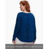 GYS Bamboo Viscose Sleep Shirt for Women, Long Sleeve Relaxed-Fit Casual Tee Shirt, Soft Cozy Pajama Tops(Ink Blue)
