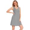 GYS Bamboo Viscose Sleepwear for Women Sleeveless Nightgowns Soft Tank Sleep Shirts Ladies Pajama Night Dress(Heather Grey)