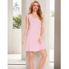 GYS Bamboo Viscose Sleepwear for Women Sleeveless Nightgowns Soft Tank Sleep Shirts Ladies Pajama Night Dress(Pink)