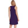 GYS Bamboo Viscose Sleepwear for Women Sleeveless Nightgowns Soft Tank Sleep Shirts Ladies Pajama Night Dress(Purple)