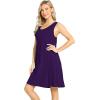 GYS Bamboo Viscose Sleepwear for Women Sleeveless Nightgowns Soft Tank Sleep Shirts Ladies Pajama Night Dress(Purple)