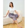 GYS Bamboo Viscose Women Pajama Pants Comfy Capri Lounge Pants with Pockets(Purplish Grey)