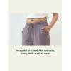GYS Bamboo Viscose Women Pajama Pants Comfy Capri Lounge Pants with Pockets(Purplish Grey)