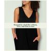 GYS Bamboo Viscose Women’s Nightgowns V Neck Sleeveless Tank Pajama Dress for Women(Black)