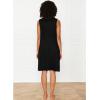 GYS Bamboo Viscose Women’s Nightgowns V Neck Sleeveless Tank Pajama Dress for Women(Black)