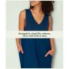 GYS Bamboo Viscose Women’s Nightgowns V Neck Sleeveless Tank Pajama Dress for Women(Ink Blue)