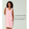 GYS Bamboo Viscose Women’s Nightgowns V Neck Sleeveless Tank Pajama Dress for Women(Pink)