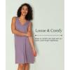 GYS Bamboo Viscose Women’s Nightgowns V Neck Sleeveless Tank Pajama Dress for Women(Violet)