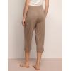 GYS Bamboo Viscose Women’s Pajama Bottoms High Waist Capri Lounge Pants with Pockets(Camel)