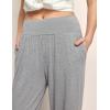 GYS Bamboo Viscose Women’s Pajama Bottoms High Waist Capri Lounge Pants with Pockets(Heather Grey)